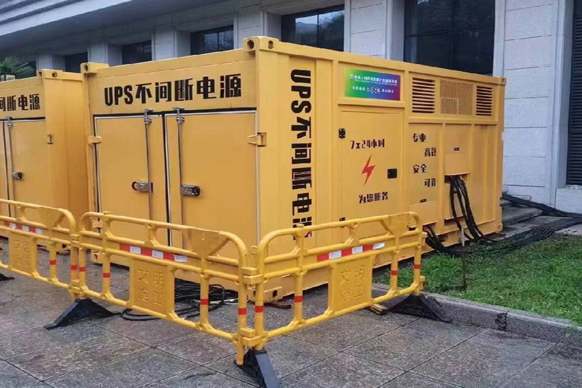 陇南发电机租赁施工现场